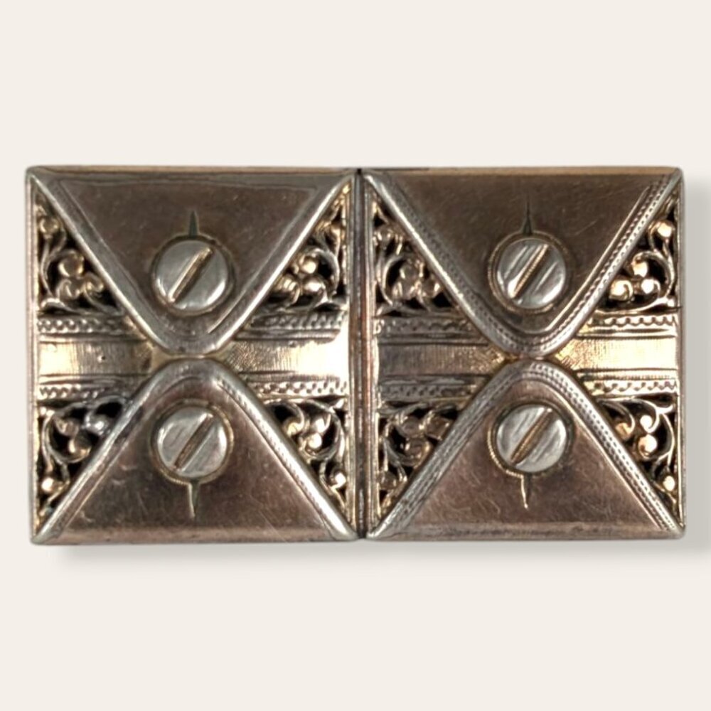 Vintage Rectangular Perfume Brooch - Picture 2 of 6